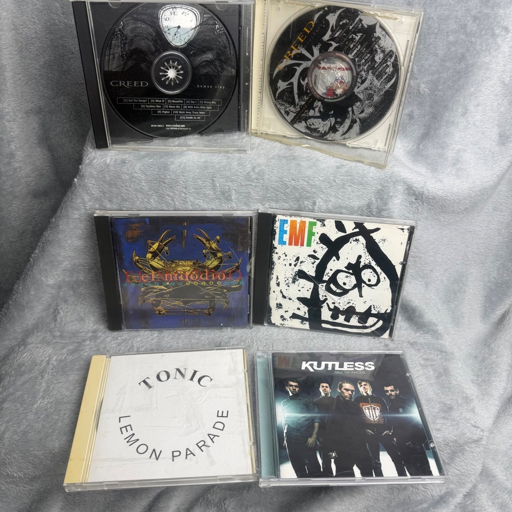 Lot of 6 Rock Alternative CDs Creed Tonic Kutless EMF El Mudo 90s 00s Music